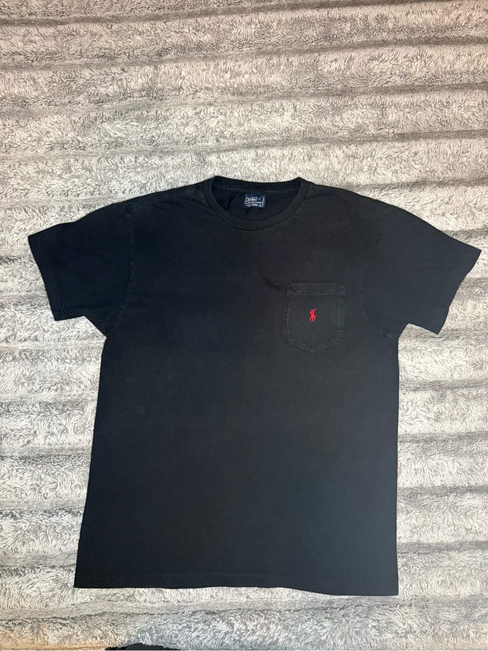 Polo by Ralph Lauren Black Pocket Tee with Red Pony